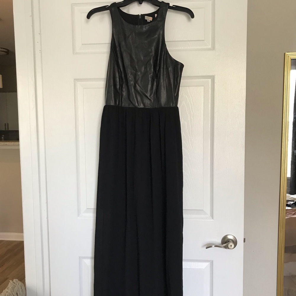 Faux leather maxi